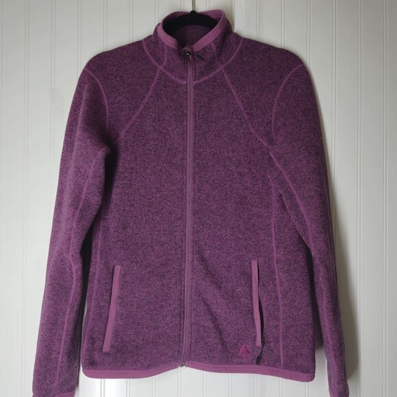 Nike ACG Jackets & Blazers - NIKE ACG FITNESS WORKOUT PURPLE FULL ZIP FLEECE JACKET WOMENS SIZE MEDIUM M